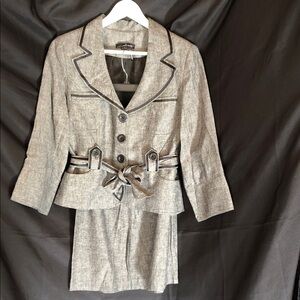 Willi Smith Tan Blazer and Skirt Set